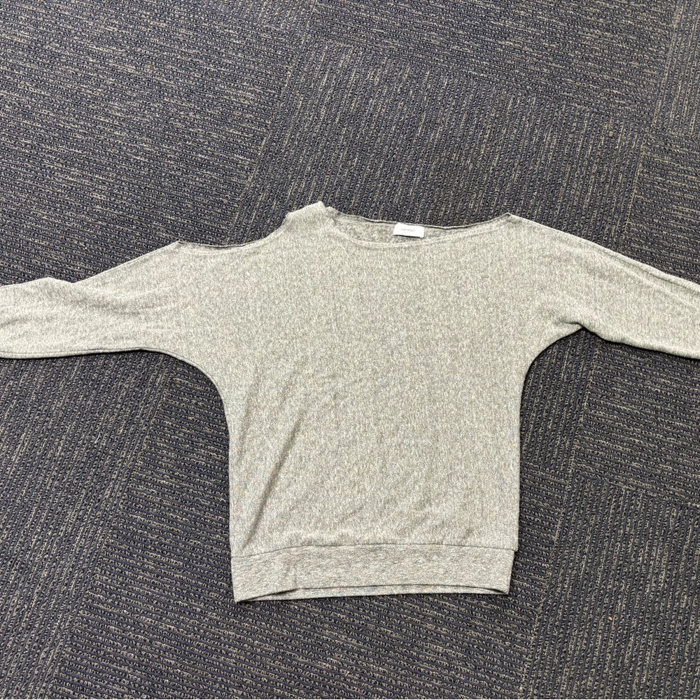 Off-the-Shoulder Gray Sweater